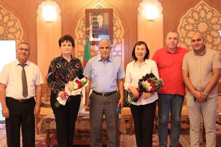 A delegation from the Russian Napier-Genie Chile University on a  scientific visit to the University of the El Oued